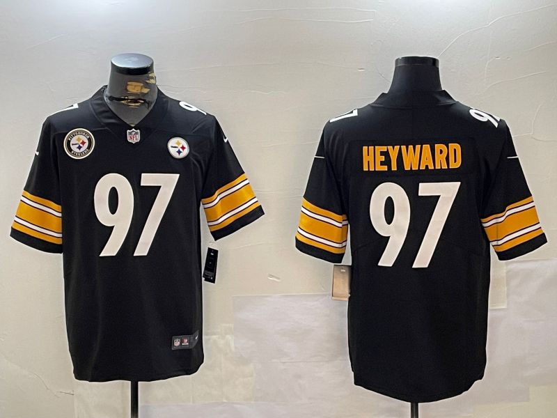Men Pittsburgh Steelers #97 Heyward Black 2024 Nike Limited NFL Jersey style 5->pittsburgh steelers->NFL Jersey